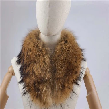 Luonnollinen pesukarhu turkki kaulus